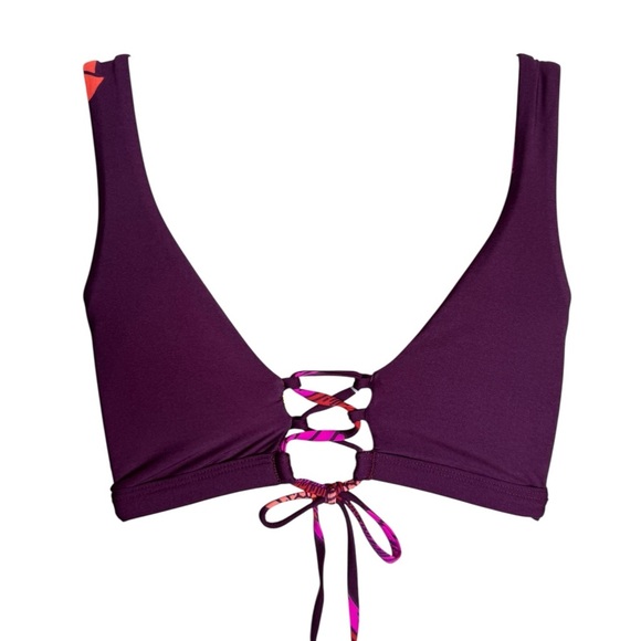 NWT Maaji Reversible Bikini Swim Set Medium triangle criss cross back geometric - Picture 4 of 8